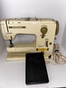 Working Vintage Bernina 730 Record Sewing Machine, New Belts And Bulb Installed
