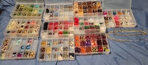 Huge Bead Lot- Jewelry making  - 14 Pounds - W/ 9 Cases
