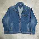 Vintage Tommy Jeans Hilfiger Jacket Full Zip Blue Denim Pocket Heavyweight Coat