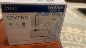 Brother LX3817 17-Stitch Portable Full-Size Sewing Machine, White Open Box New