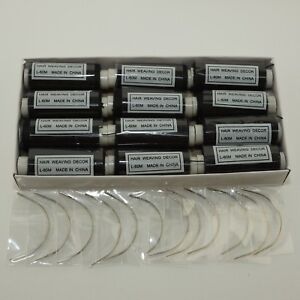 BLACK Weaving Thread 60M (12pcs) & Curved Needle 2 Inch (12pcs) For Hair Weave