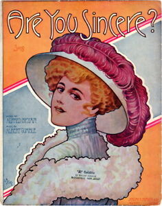 Are You Sincere?,  1908, vintage sheet music