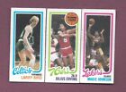1980-81 TOPPS BASKETBALL LARRY BIRD MAGIC JOHNSON ROOKIE RC SEPARATED ICONIC (B)