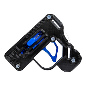 3D Printed Toy TicTac Gun - Launch TicTacs 5-8' - Black/Blue - Includes TicTacs