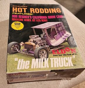 Vintage Model Car Kit Bob Reisners The Milk Truck Eldon 1/25  Sealed Kit 9451