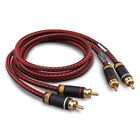 Primeda Audiophile 2 Male to 2 Male RCA Audio Stereo Subwoofer Cable Gold plated