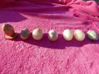Vintage EASTER Eggs Onyx Marble Rock Stone Lot 8 Italy Mexico