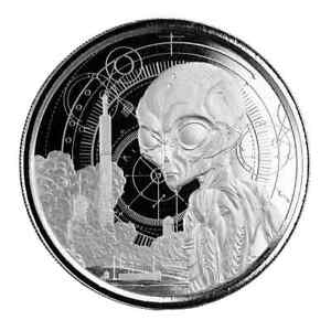2021 1 Oz Republic Of Ghana Silver Alien Coin - Limited Mintage 25000