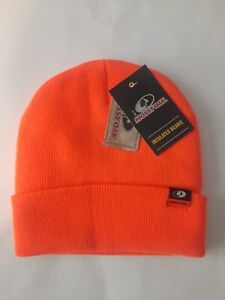 MOSSY OAK Hunter's Safety Orange Beanie Cap Hat Insulated OSFM Adult New