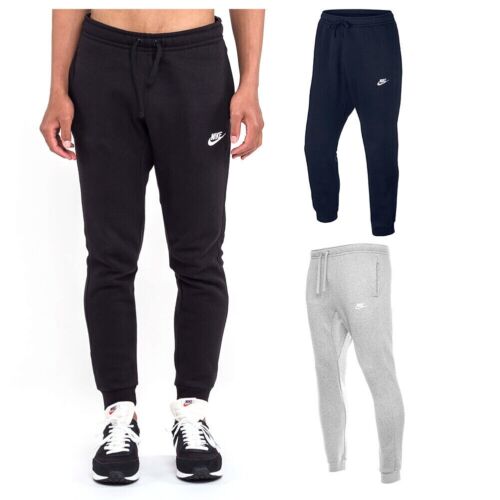 Nike Men's Sweatpants Athletic Wear Ribbed Cuff Drawstring Fitness Fleece Jogger