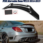 R Style Rear Spoiler Trunk Wing Lip For Benz W213 E43 E63 AMG 16-19 Carbon Look