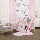 Disney Minnie Mouse and Hearts 3-Piece Crib Bedding Set -