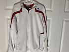 Adidas Track Jacket Mens Small White/Red Blue Full Zip Clima 365 Nice!!