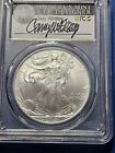 2008 $1 AMERICAN SILVER EAGLE PCGS MS70 GARY WHITLEY HAND SIGNED LABEL