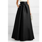 New Formal Elegant A-Line Satin Skirts Party Long Prom Ball Celebrity Maxi Skirt