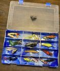 Bass Fishing Lure Lot  (19) Large And Small Lures With Case  Variety Rapala Etc