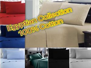 Winter Flannel 100% Cotton Sheet Set - Egyptian Collection - 4 Piece Bed Set