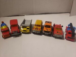 majorette truck 1/64 lot of 7 - 4x4 big cheif, carriere, magirus