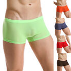 Boxer Shorts Men Ice Silk Briefs Underpants Sexy Underwear Trunks Low-rise Soft