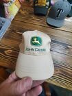 John Deere  Beige Nothing Runs Like A Deere Adjustable Trucker Cap Mesh Hat