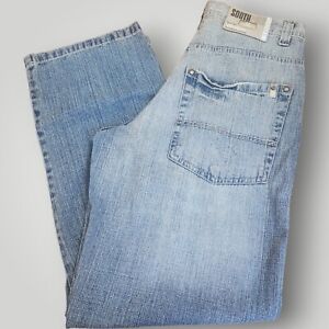 Southpole Jeans Men's 30X33 100% Cotton Denim Wide Leg Medium Wash Urban Street