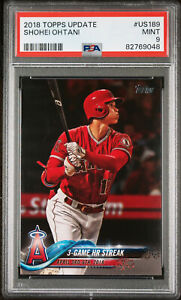 2018 Topps Update Shohei Ohtani #US189 PSA 9 Los Angeles Angels RC