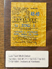 Luis Tiant MLB Debut Ticket Stub 1964 Yankees Indians Baseball