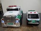 Set of Tow Truck Rescue Team with Lights & Sounds Hess 2019 (Tested)