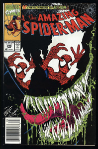Amazing Spider-Man #346 Marvel 1991 (VF) Erik Larsen Venom! NEWSSTAND! L@@K!