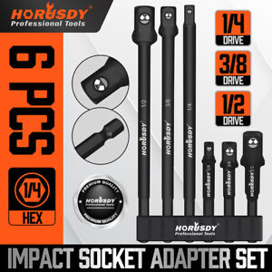 6PC Impact Grade Power Drill Socket Adapter Set 6