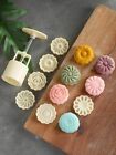 New Moon Cake Mold Stamps DIY Baking Pastry Mochi Cake Flower Kitchen Tool 6pc
