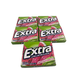 Extra chewingGum SweetWatermelon 5pack (15 sticks each) + FasoSweet dental floss