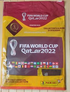 FIFA World Cup Qatar 2022 Panini Album Starter Pack with 21 Stickers