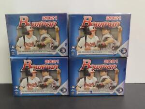(4) Lot 2021 Bowman MLB Baseball Factory Sealed Blaster Box