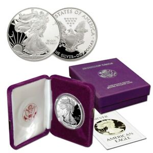 1986 S Proof Silver Eagle in Original US Mint Packaging w/COA~NO SPOTS  PRISTINE