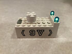 Lego White 9V Electric Battery Box Light Siren Sound Tested #4774 4760