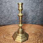 Vintage Etched BRASS  CANDLESTICK CANDLE HOLDER 8.5” TALL Made in India