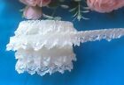 Ruffled Lace, 5/8 inch wide ivory  or white color price per yard