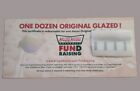 Krispy Kreme Certificate (1 Certificate for a Dozen Original glazed doughnuts)