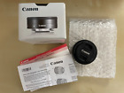 Canon EF-M 22mm f/2.0 STM Lens Silver, Pancake Wide Angle Camera Lens - USED