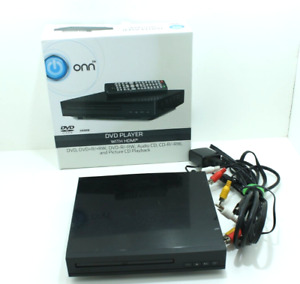 ONN ONA19DP005 Compact Upscaling HDMI DVD Player Unit & Cords No Remote (Tested)