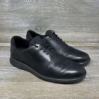 Cole Haan 2.ZeroGrand Laser Wingtip Oxford Leather Shoes Black Mens Size 11