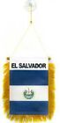 El Salvador MINI BANNER FLAG GREAT FOR CAR & HOME WINDOW MIRROR HANGING 2 SIDED