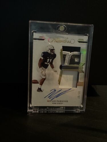 Micah Parsons 2022 Flawless 10/10 Dual Patch Auto SSP /10