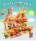 296 PCs Marble Race Run Building Big Blocks Plastic Funnel Toy Game Children Kid