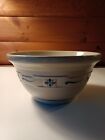 Longaberger ED.1991 Pottery Woven Roseville Large Blue Mixing Bowl 8” Round