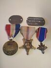 WW1,WW2 military medal lot,dog tags