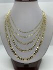 14K Solid Yellow Gold Figaro Link Chains Necklace Men’s/Women's 2mm-5.5mm16”-30