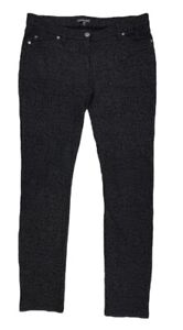 Eileen Fisher Womens Pants Black Animal Print Stretch Knit Size 10