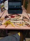 Old Pal tackle box full of 23 vintage lures see photos